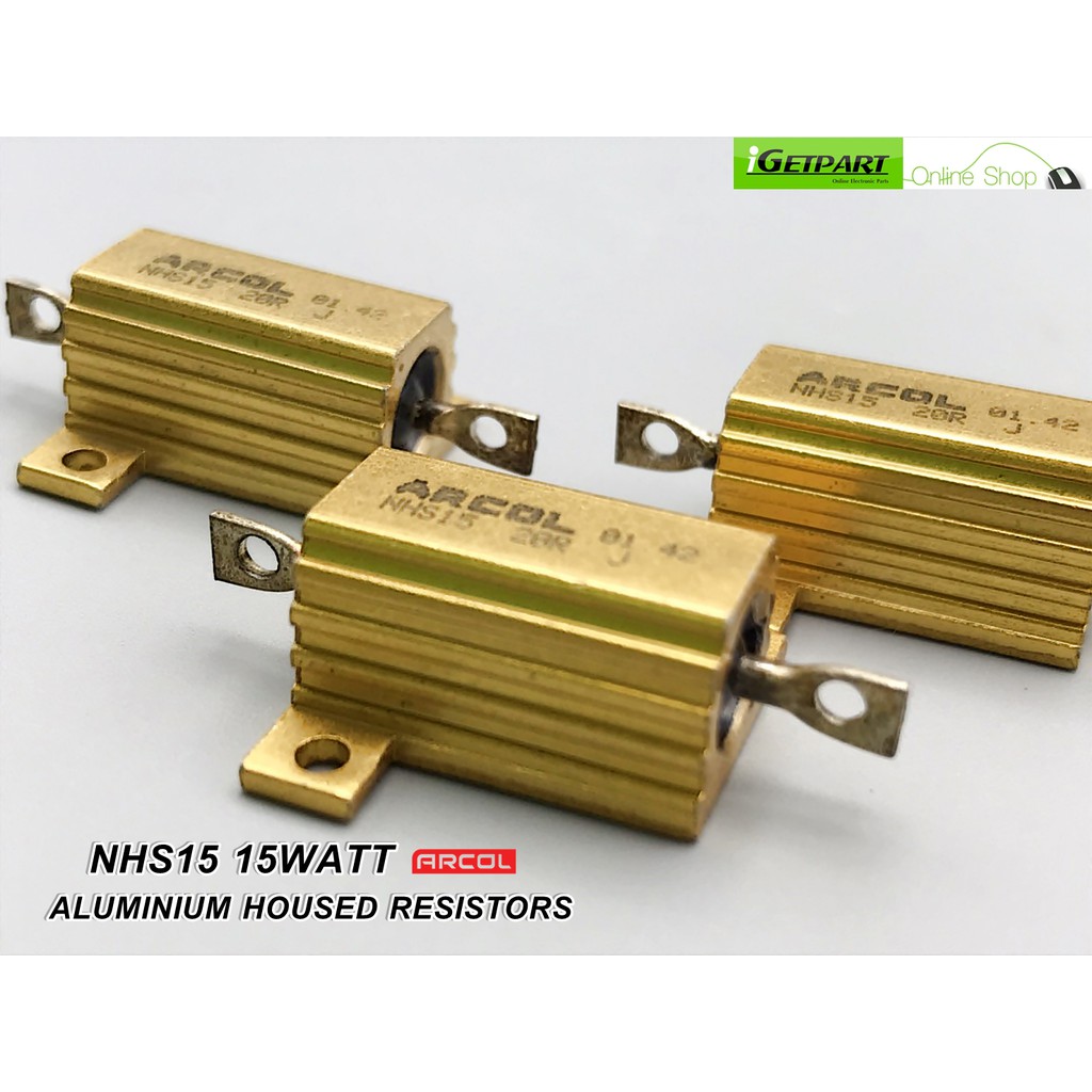 RESISTOR NHÔM ARCOL NHS15 20R-1K 15WATT (1 Gói = 2 Miếng)