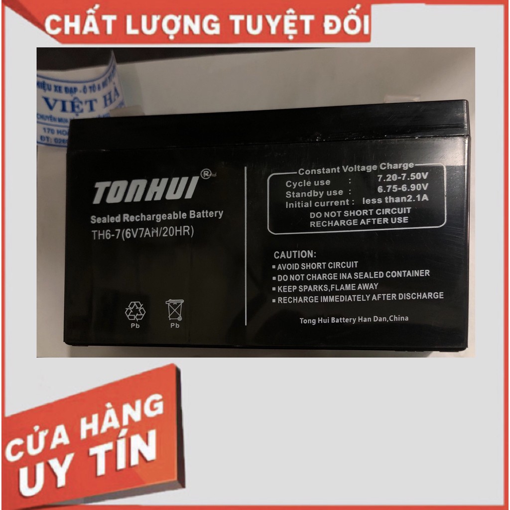 [HÀNG CHÍNH HÃNG] Bình ắc quy 6V7AH cho xe điện trẻ em loại tốt