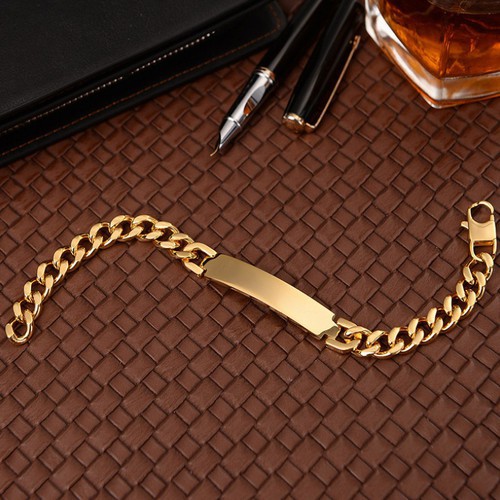 Lắc Tay Nam Nữ Dây Xích Titan Ko Đen TT 3469