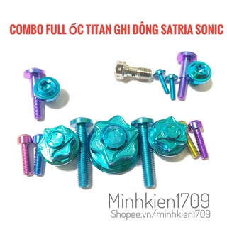 (GR5 XỊN) Combo ốc titan full ghi đông Satria Sonic