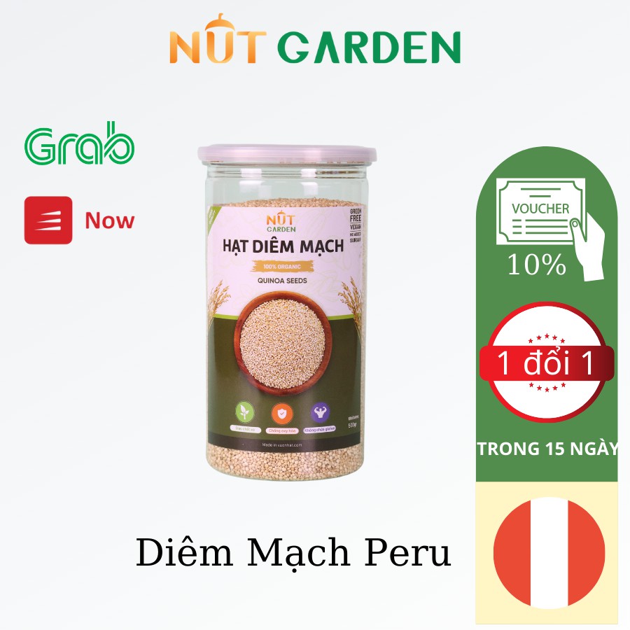 Hạt Diêm Mạch Organic - Quinoa trắng chính hãng Nut Garden - 500gr