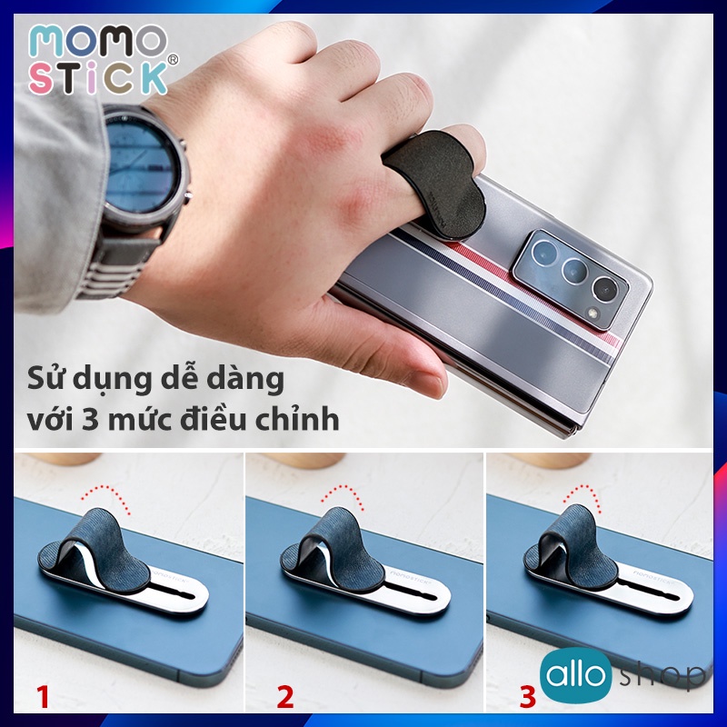 Giá Đỡ Nhẫn Điện Thoại MomoStick iPhone Series, Smart Finger Grip 3 in 1 Đa Năng, Dùng Cho Tất Cả Điện Thoại