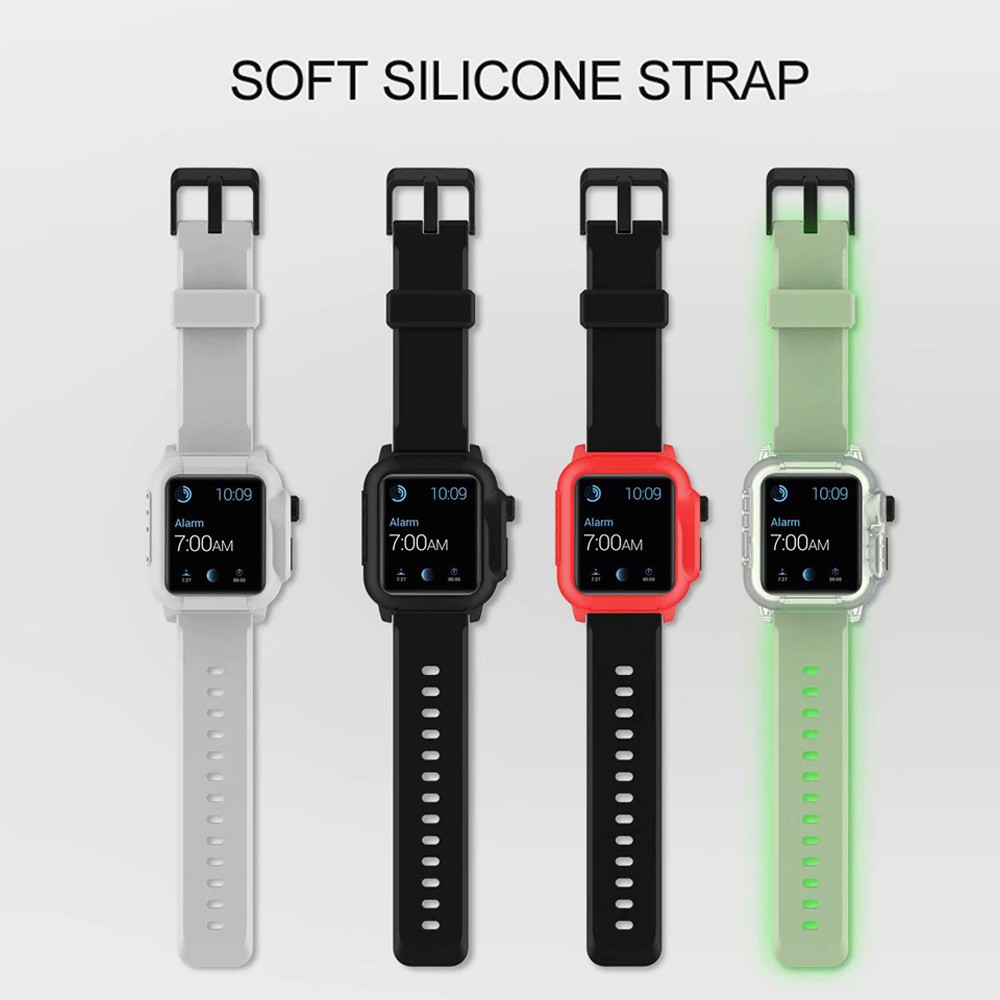 Khung ốp mặt đồng hồ chống thấm nước cho Apple watch 38mm 42mm 40mm 44mm series 6 SE 5 4 3 2 1