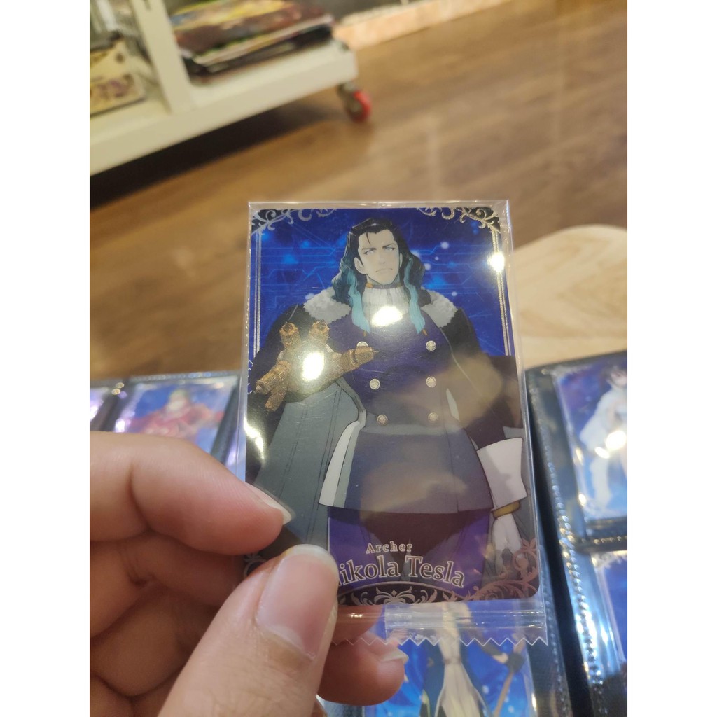 Thẻ bài sưu tầm bánh xốp Fate Grand Order FGO Nikola Tesla - Tặng bọc bài nhựa bảo quản