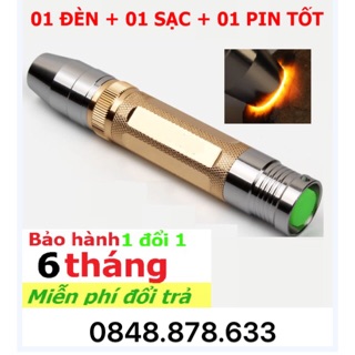 ĐÈN PIN SOI ĐÁ QUÝ CHUYÊN DỤNG-ÁNH SÁNG VÀNG - VỎ MÀU BẠC