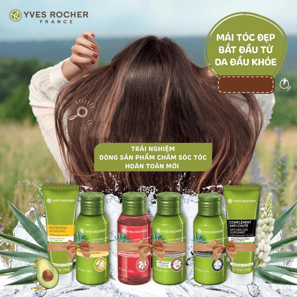 [Mini Size] Dầu Gội Chăm Sóc Tóc Yves Rocher Shampoo 50ml