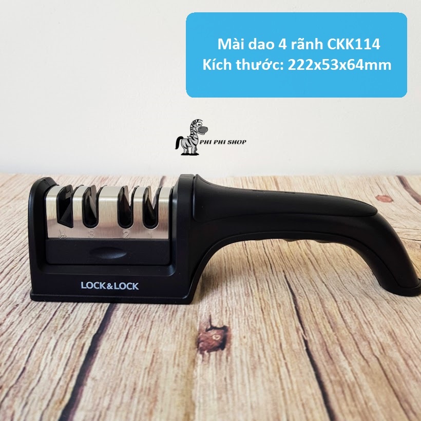 Dụng cụ mài dao Lock&Lock đa năng cầm tay 3 rãnh , 4 rãnh tiện lợi