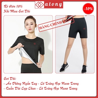 Bộ Quần Áo Đổ Mồ Hôi Giảm Cân ATONY Cao Cấp - Sinh Nhiệt, Tan Mỡ Bụng, Hỗ Trợ Tập Gym, Yoga, Zumba