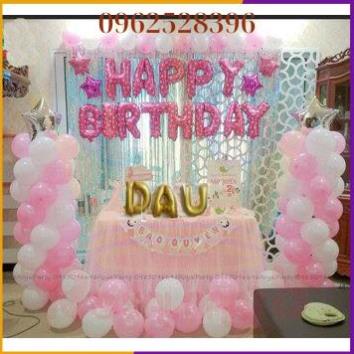 [KHUYẾN MẠI] Set bóng trang trí sinh nhật kèm rèm cho bé trai/gái{TẶNG BƠM + KEO}