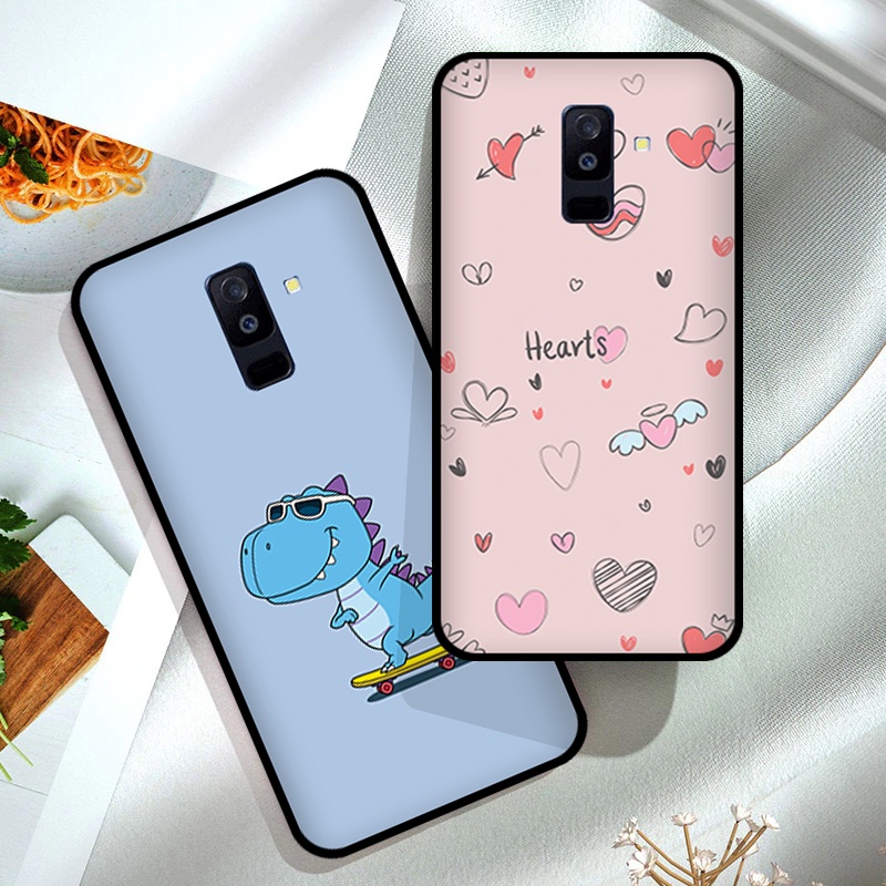 Ốp lưng điện thoại Samsung Galaxy A6 - A6 Plus - J8 in hình chú khủng long vui nhộn dành cho nữ - Juz4Eva Case