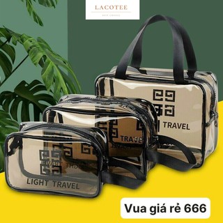 SET 3 TÚI ĐỰNG MỸ PHẨM TRAVEl,TÚI ĐỰNG MỸ PHẨM TRONG SUỐT