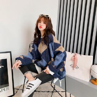 Áo len nữ dài tay cổ tròn thời trang Hàn Quốc