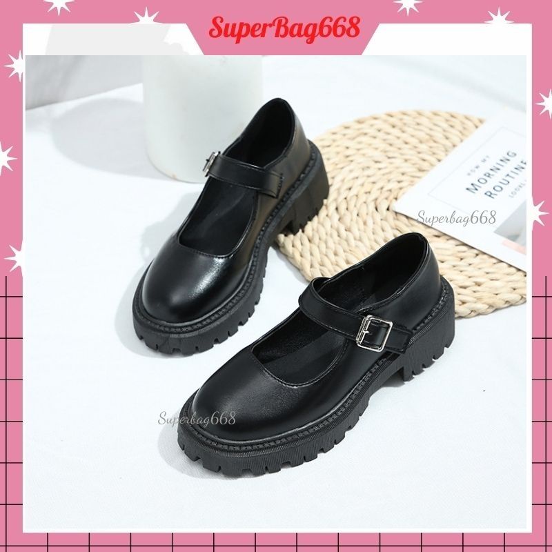 Giày Nữ Lolita - Giày Đốc Búp Bê Vintage Quai Hậu Dây Cài Phong Cách Ulzzang Hàn Quốc SPB 210