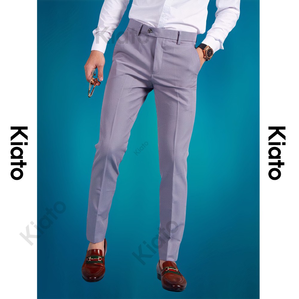 Quần âu nam Cao Cấp Kiato, style Hàn, quần tây dáng côn trẻ trung, co dãn ôm, vải chống nhăn cao cấp không bai, xù | BigBuy360 - bigbuy360.vn