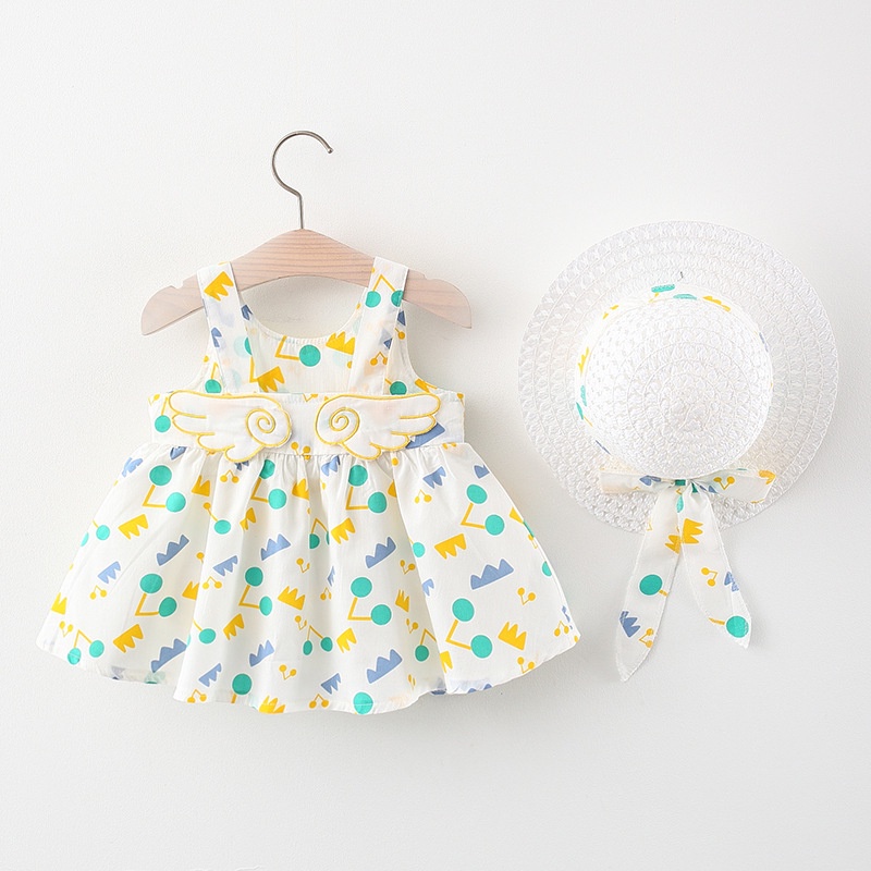 Đầm Cotton Mềm Thời Trang Mùa Hè Hàn Quốc Cho Bé Gái 0-3 Tuổi