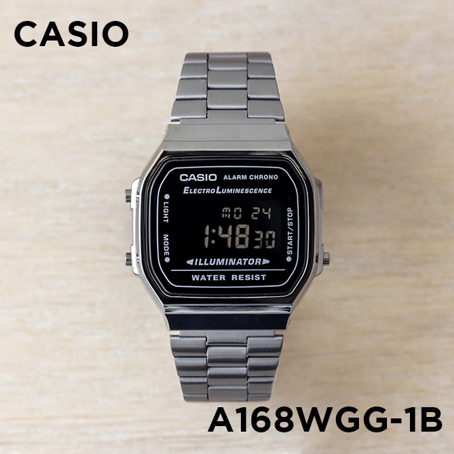 Đồng hồ unisex dây kim loại Casio chính hãng Anh Khuê A168WGG-1BDF (36mm)