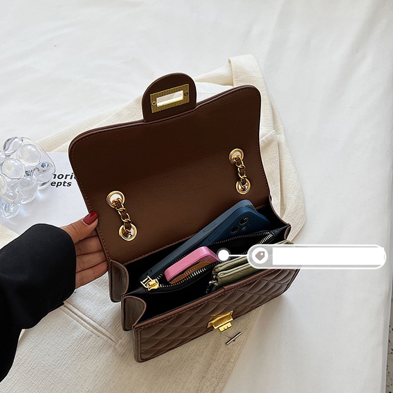 Túi Đeo Chéo Hình Vuông Nhỏ Đính Kim Cương Giả Dễ Phối Đồ Thời Trang Cho Nữ