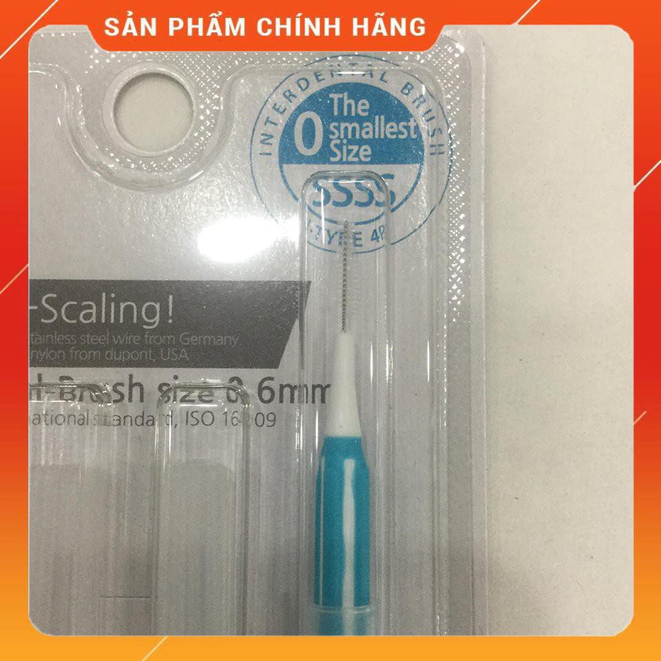 Chải kẽ răng cao cấp SGS kiểu I size 0.6mm nhập khẩu từ Hàn Quốc ( vỉ 4 cây )