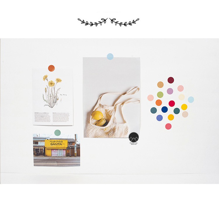 Miếng dán sticker tròn trang trí phòng và dán trang trí chụp ảnh