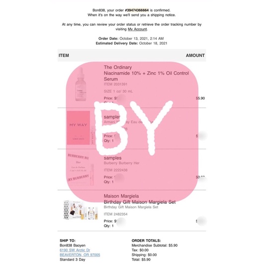 Set vial nước hoa Maison Margiela Replica Sephora Beauty Insider