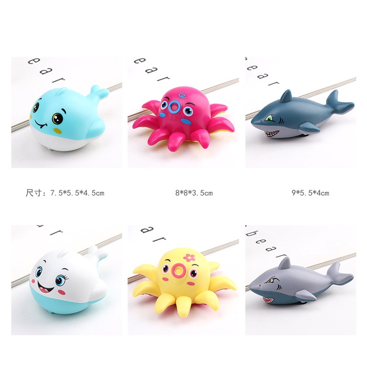 Đồ Chơi Xe Kéo Lưng / Xe Hơi Hình Cá Mập Trắng / Bạch Tuộc / Cá Voi Dễ Thương Cho Bé