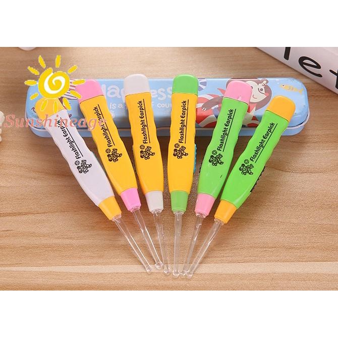 [Hàng mới về] Dụng cụ lấy ráy tai đa năng có đèn quat sát an toàn cho trẻ em