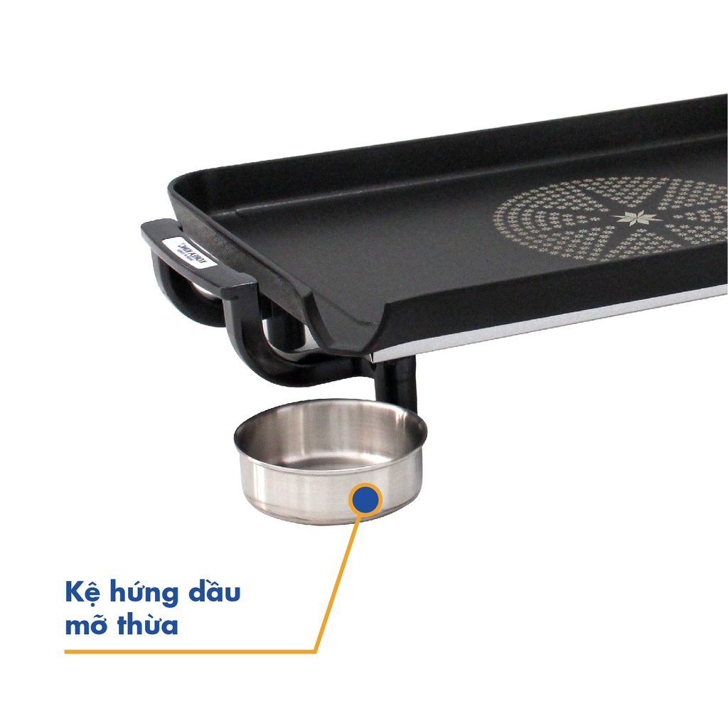 Bếp nướng điện không khói Korea King, Vỉ nướng chống dính đa năng bêp nướng, BBQ, thịt, rau củ