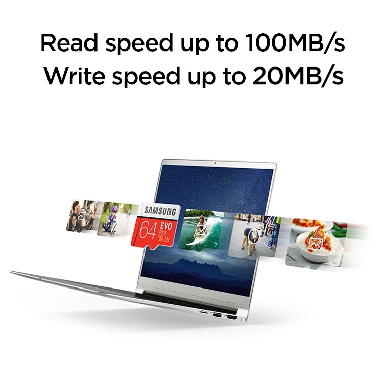 Thẻ nhớ microSDXC Samsung Evo Plus 64GB U1 upto 100MB/s kèm Adapter - Hãng phân phối chính thức | WebRaoVat - webraovat.net.vn