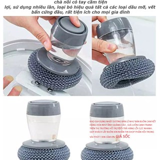 Cọ Rửa Bát, Chén,Xoong, Nồi Đa Năng Có Bình Chứa Xà Phòng Tạo Bọt Tiện Lợi Linh Hoạt