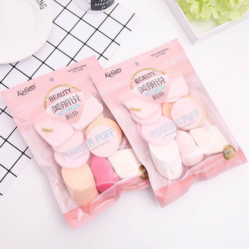 Bông tẩy trang - Bộ 13 Miếng Mút Mềm Mịn Tiện Lợi Cho Các Nàng - Tokosi | BigBuy360 - bigbuy360.vn