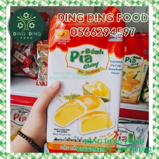 [1 Bịch] Bánh Pía Chay Đậu Xanh Sầu Riêng 500G (4 BÁNH) Tân Huê Viên| Sóc Trăng| Ăn Chay| Đặc Sản - DING DING FOOD