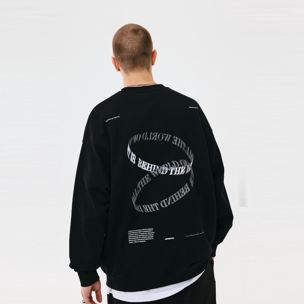 Áo Sweater Cotton Cổ Tròn Dáng Rộng Unisex Mới 2021