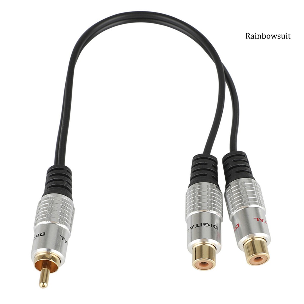 Dây Cáp Chữ Y Chuyển Đổi Âm Thanh Rb-2 Rca Female Sang 1 Male Phono