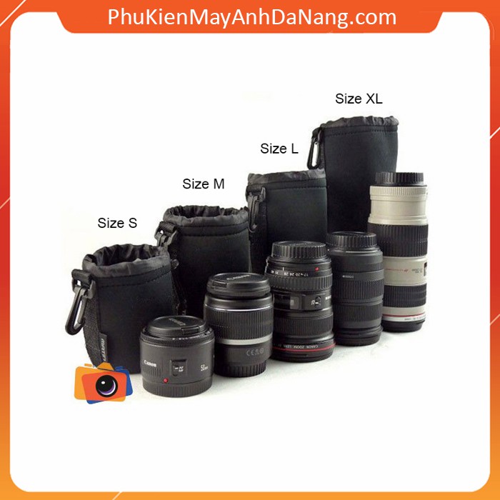 Túi đựng lens Matin size S M LXL - túi chống sốc ống kính máy ảnh