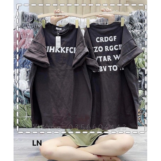 Áo phông chữ cái HKKFC in 2 mặt DA6