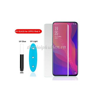 Tấm kính cường lực trong suốt full keo UV OPPO Find X