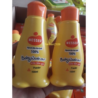 Sữa tắm gội wesser 2in1- powder 200ml, 500ml