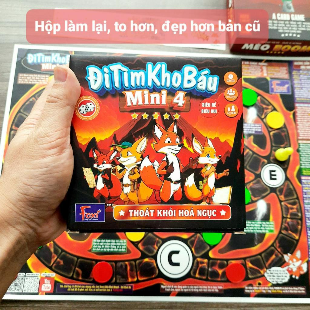 Board game-Đi tìm kho báu Mini 4 Foxi-trò chơi phát triển khả năng nhớ-logic-suy luận-phán đoán