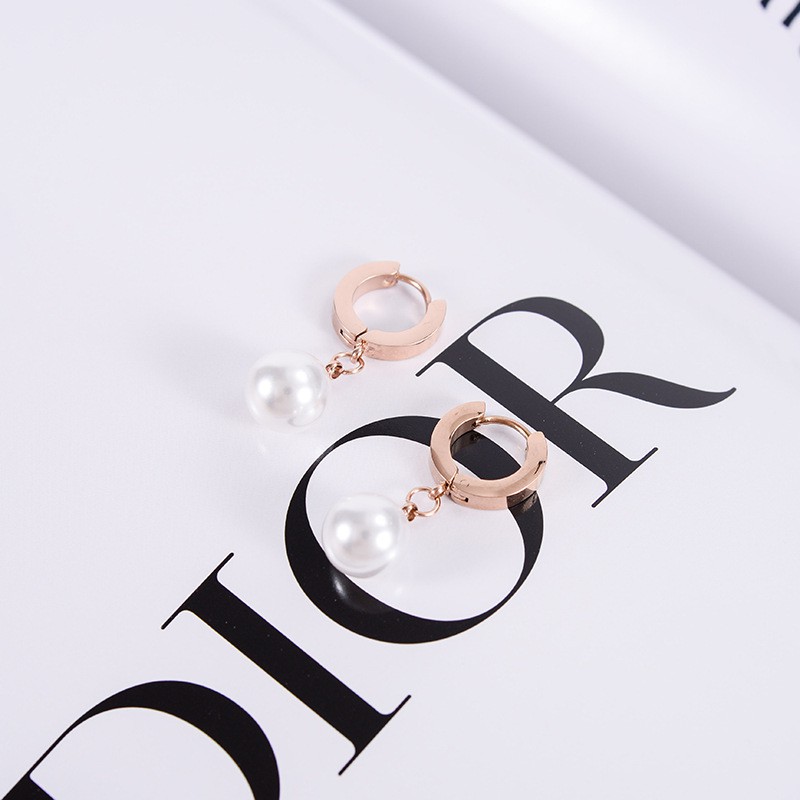 Bông Tai Mạ Vàng 18K Đính Ngọc Trai Thời Trang Dành Cho Nữ