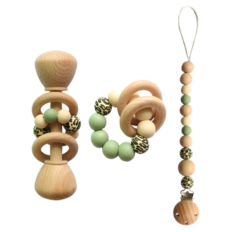 Set 3 Vòng Tay Kẹp Núm Vú Giả Ngậm Mọc Răng Cho Bé Sơ Sinh