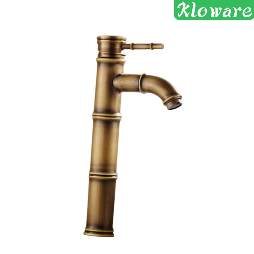 Vòi Nước Bồn Rửa Mặt Bằng Đồng Thau Hình Cây Tre Cổ Điển #2