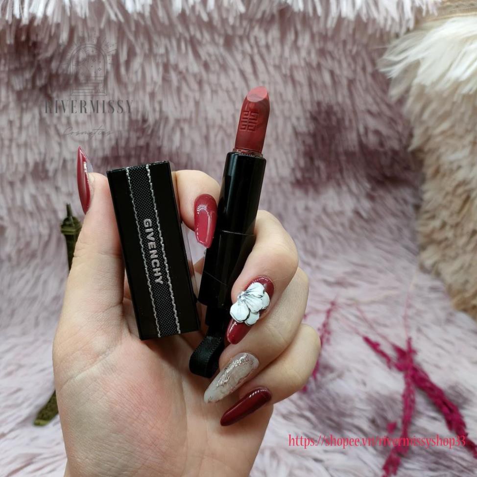 Son Givenchy Rouge Interdit Lipstick màu 25 Rouge Revelateur mini 1.5g