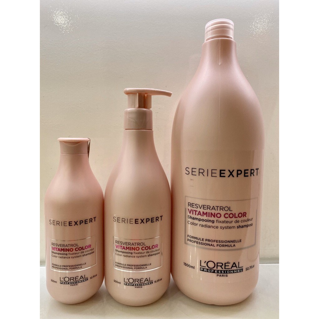 Dầu gội Loreal Vitamino Color giữ màu tóc nhuộm 1500ml (SPAIN) - mỹ phẩm ola