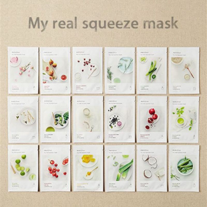 Mặt nạ giấy innisfree my real squeeze mask  🌼 full vị - dưỡng ẩm da