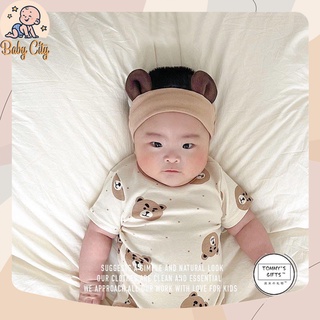 Bộ quần áo liền thân hình gấu kèm tuban cho bé 7-13Kg