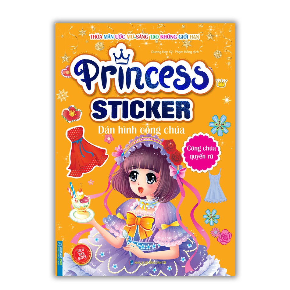 Sách Princess sticker Dán hình công chúa Công chúa quyến rũ