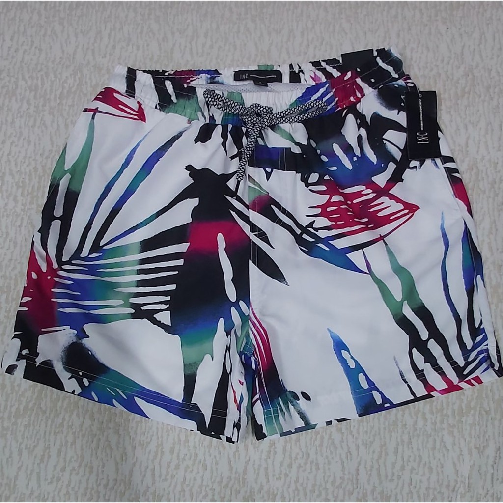 Quần bơi nam đi biển swim trunks họa tiết đẹp hiệu I.N.C size S hàng hiệu mỹ