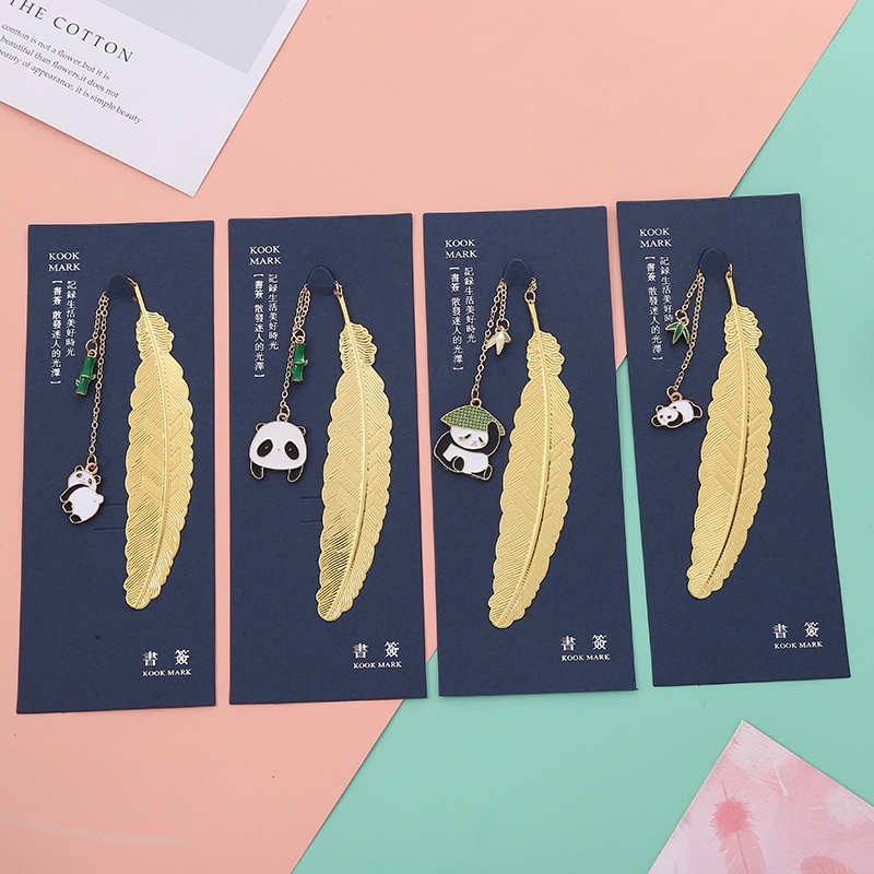 1 Thẻ Đánh Dấu Trang Sách Hình Gấu Trúc Dễ Thương