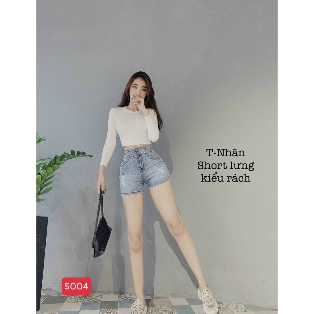 Quần bò nữ ngắn, quần short jean nữ, quần sọt nữ màu xanh eo cao cá tính 2021 murad_fashion jn5004