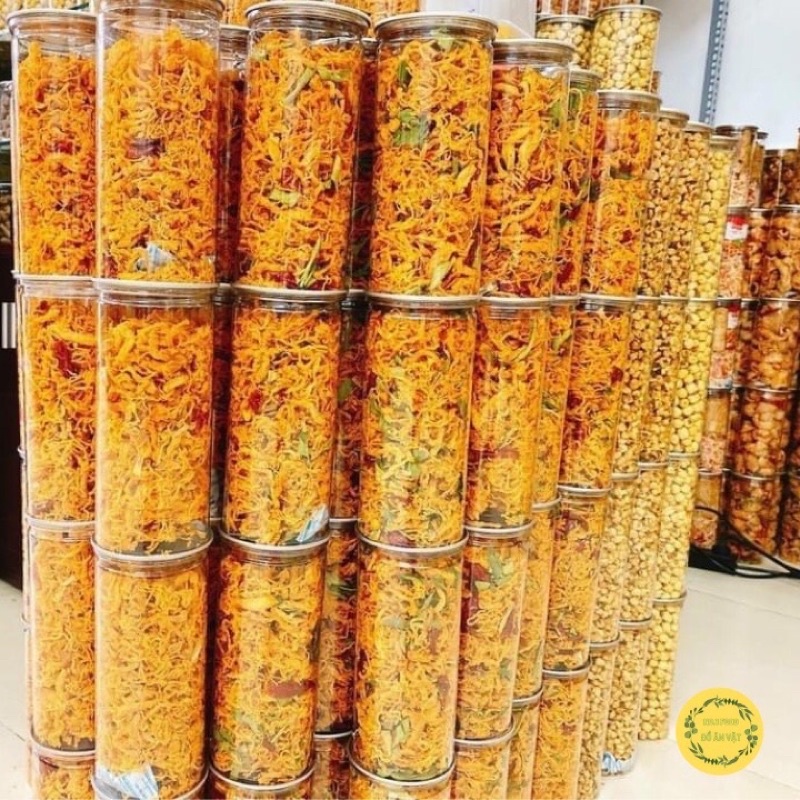 Hũ 250gam khô gà lá chanh,khô bò thơm ngon,ăn vặt